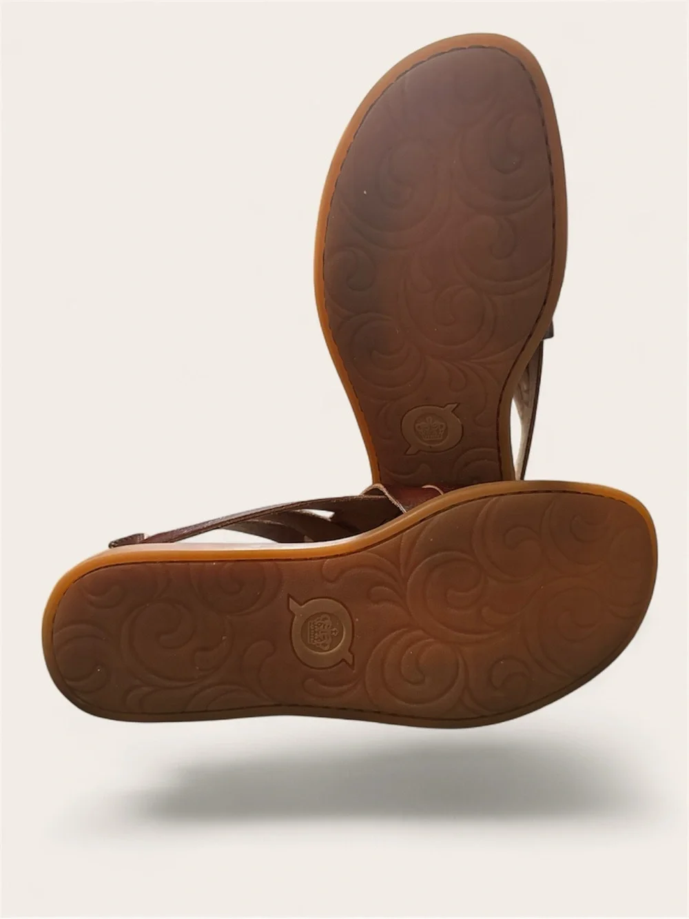Born Brown Leather Strappy Sandals